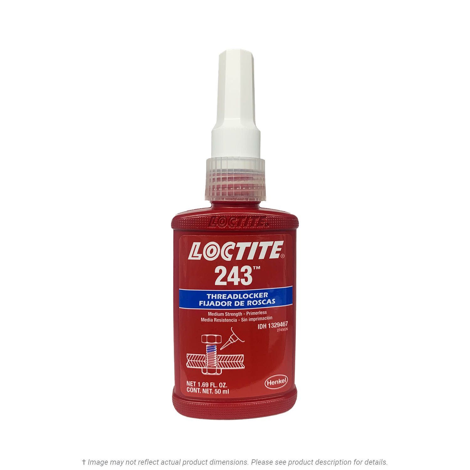 243 Blue Threadlocker Medium Oil Resistant 50 ml Bottle