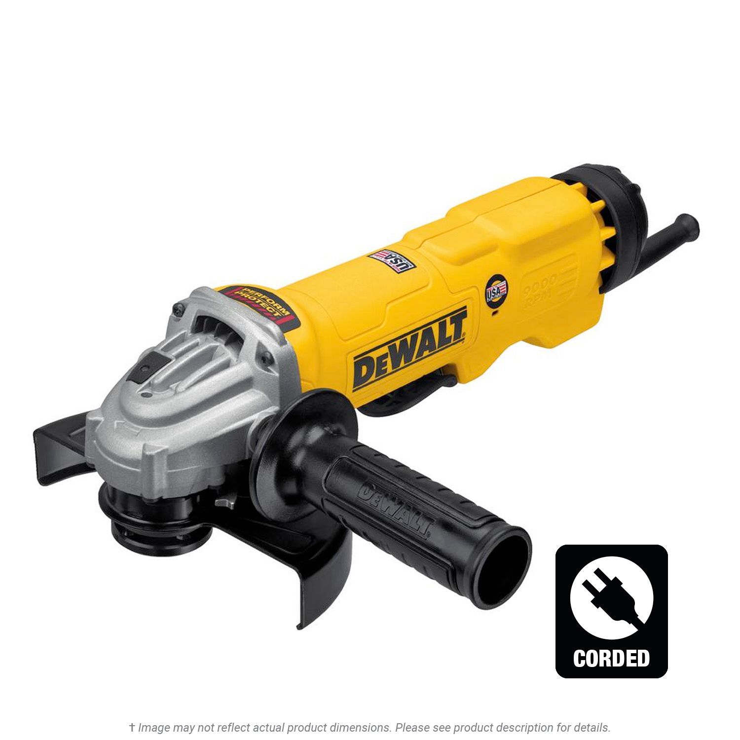 DeWalt 13 Amp 6" High Performance No-Lock Paddle Switch Grinder
