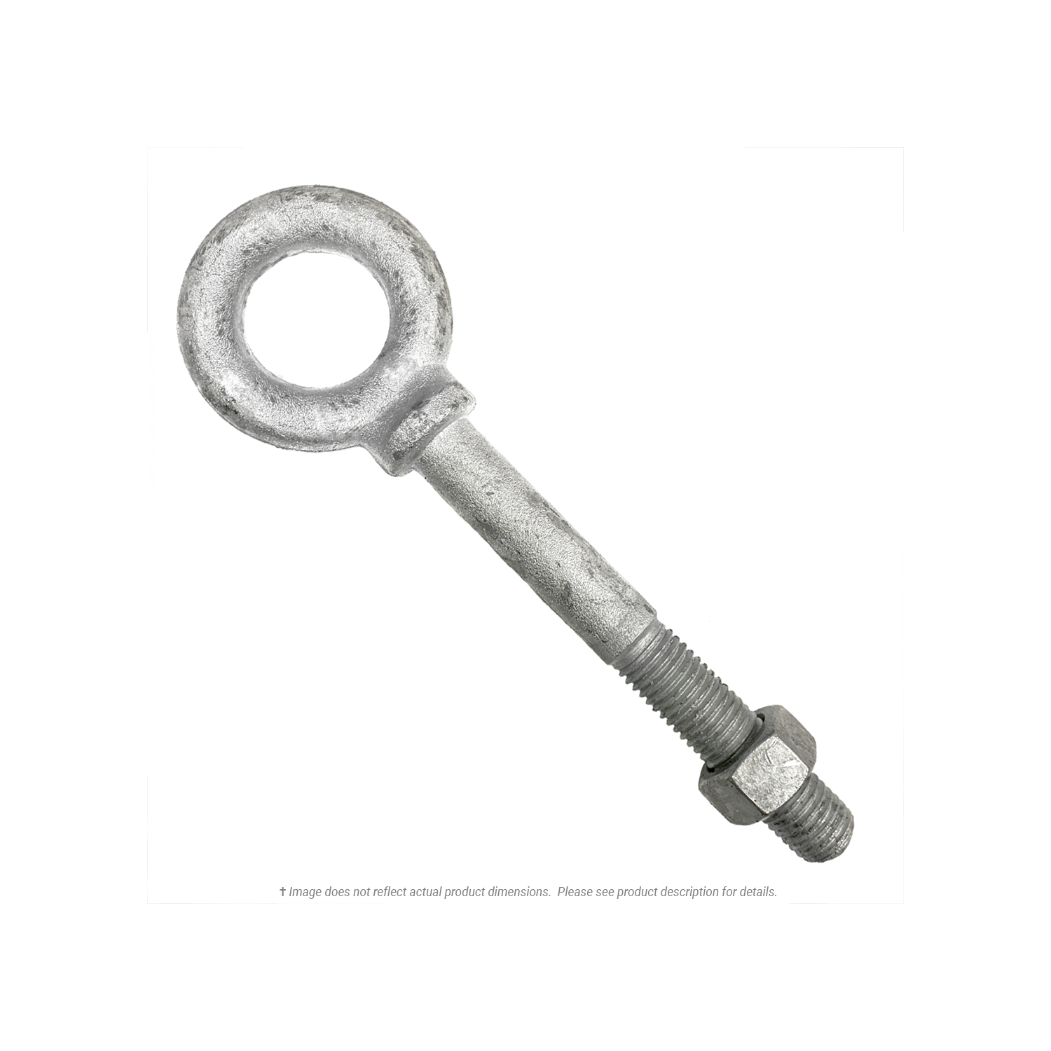 Lot of 5 New 1//2/" x 3-1//4/" Eye Bolts with Shoulder and Nut Galvanized Heavy Duty