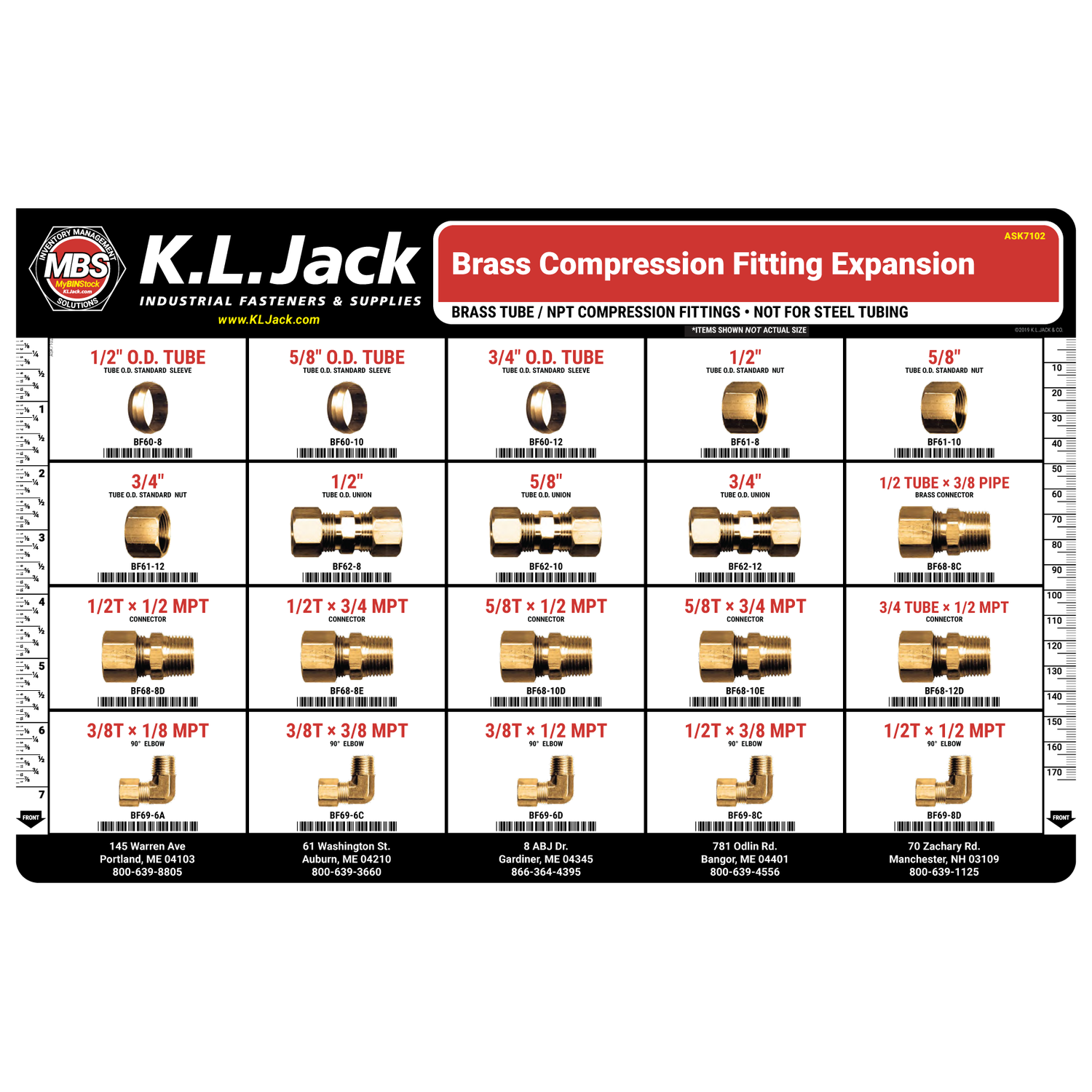 Brass Compression Fitting Expansion Assortment K.L. Jack