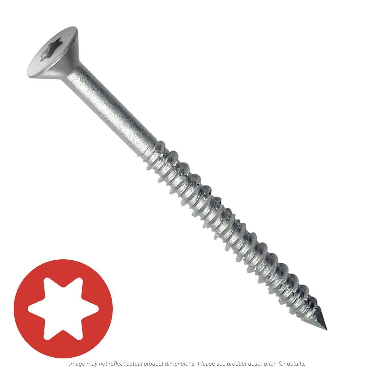 1/4" x 2-3/4" Stainless Steel Flat Head Concrete Screw 410 - 100 per Box