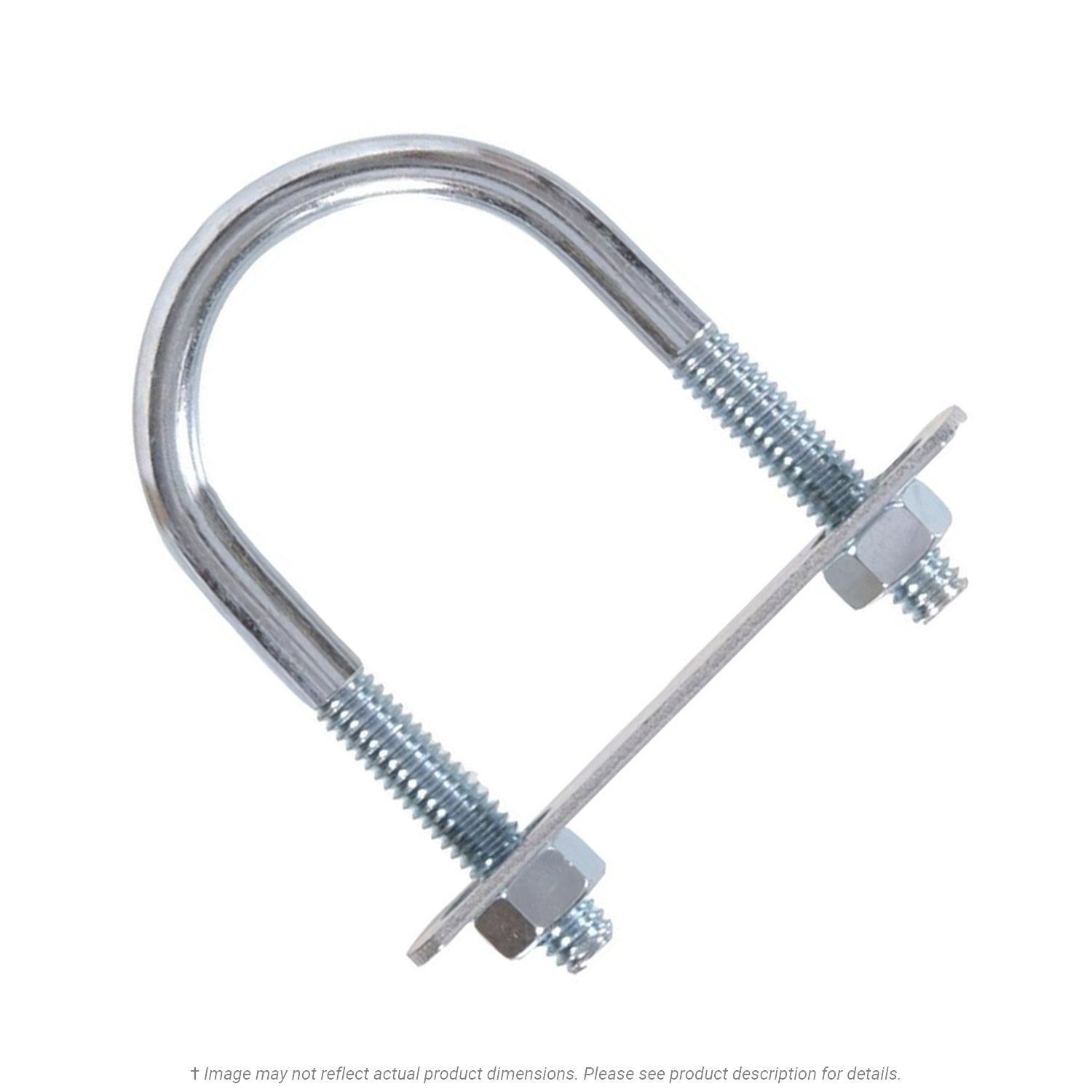 5/16"-18 x 2" Pipe x 3-1/2" Deep U-Bolt Zinc - 10 per Box