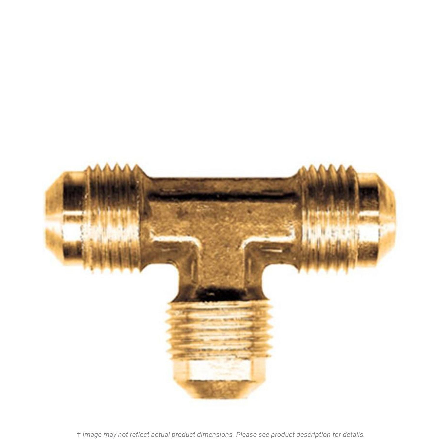 Brass SAE 45° Flare Reducing Tee 1/4" Tube x 3/8" Tube