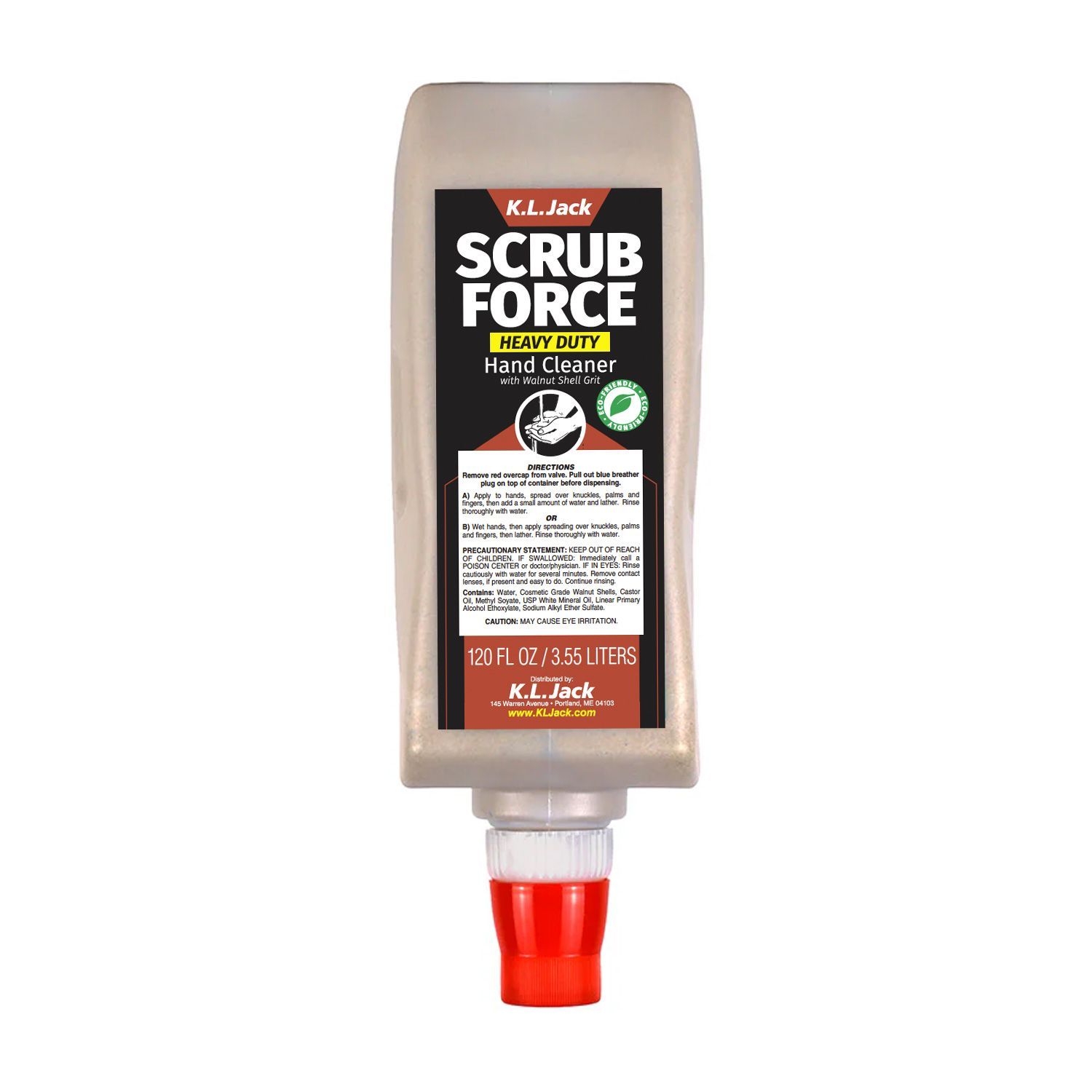Scrub Force Hand Cleaner with Walnut Grit, 3.55L Bottles, 4 per