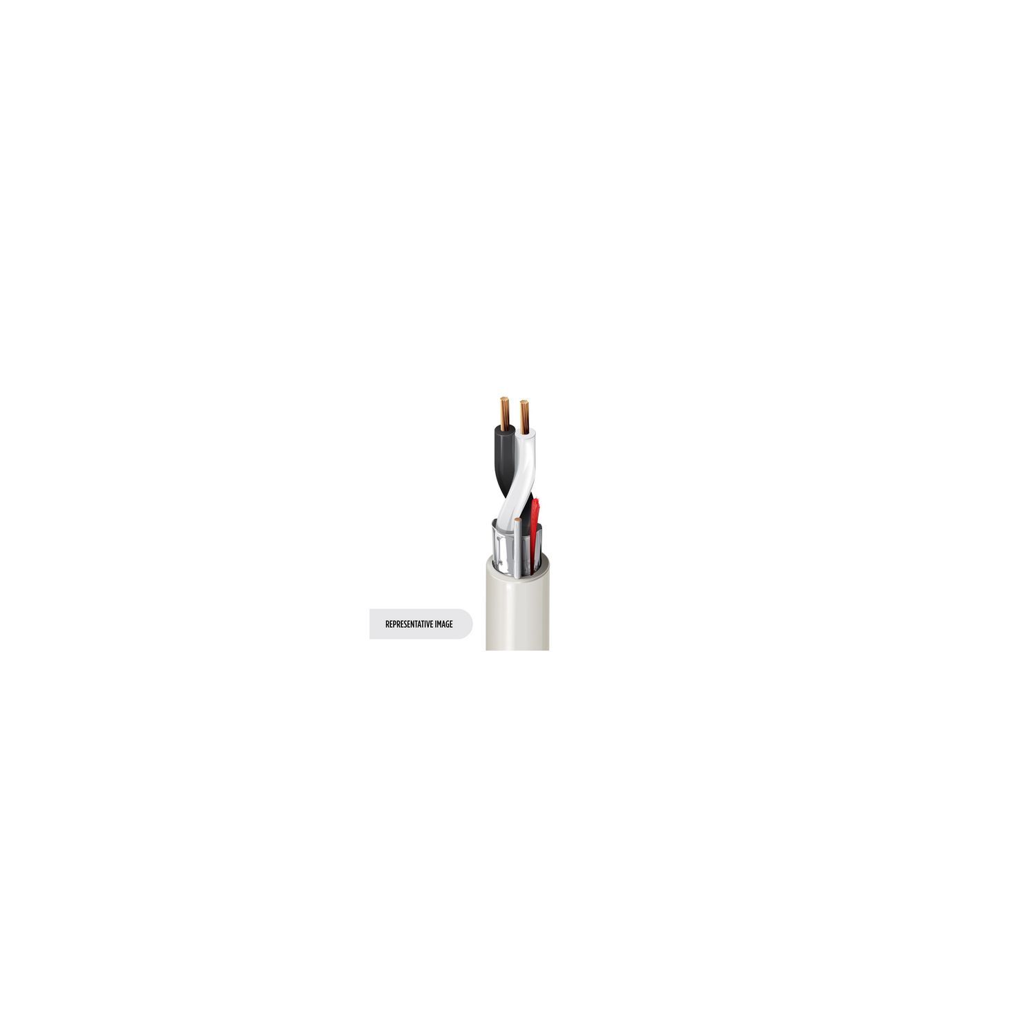 Belden 6100UE 14/2C Plenum Speaker/Audio Cable – White, 50ft