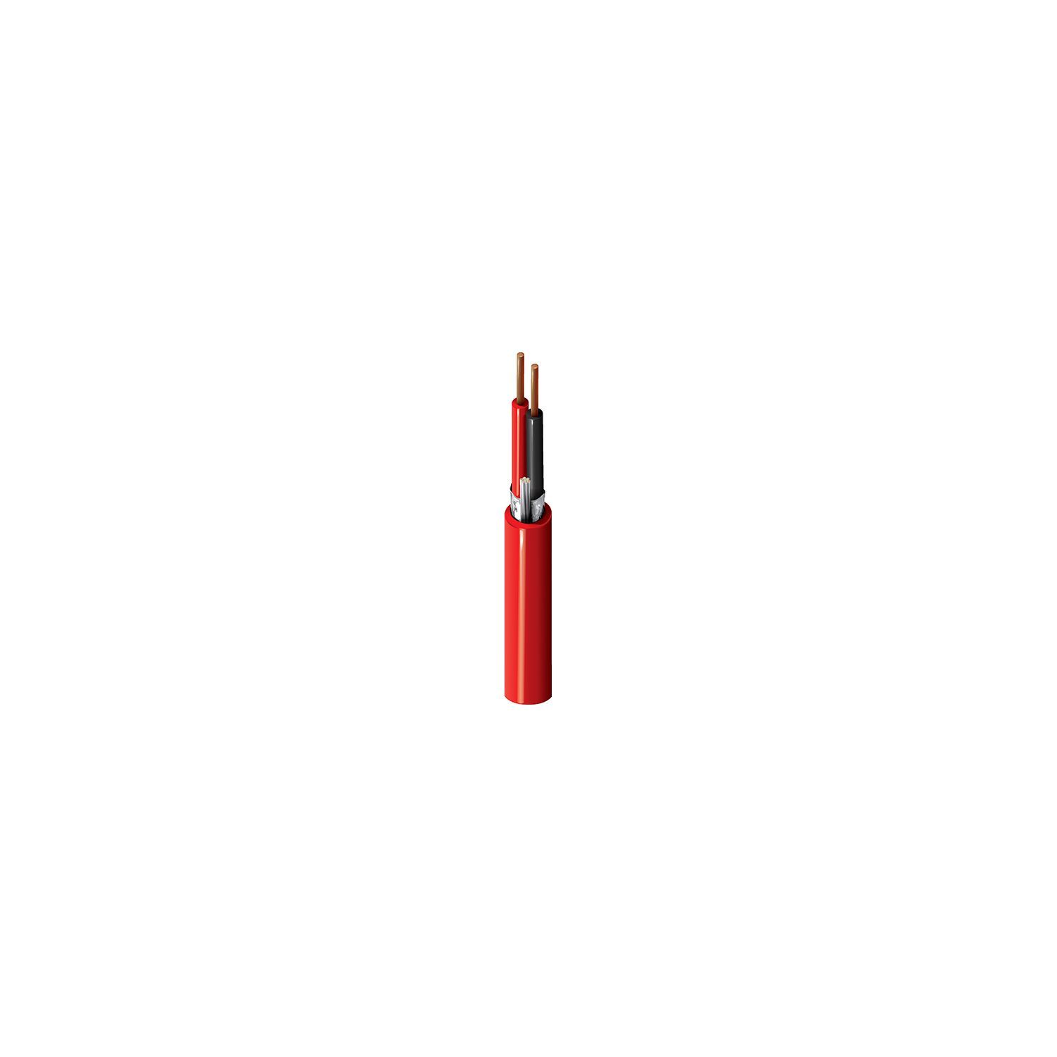 Belden 5320UL Fire Alarm Cable – 18/2 Solid Riser FPLR – Red – 100ft Spool