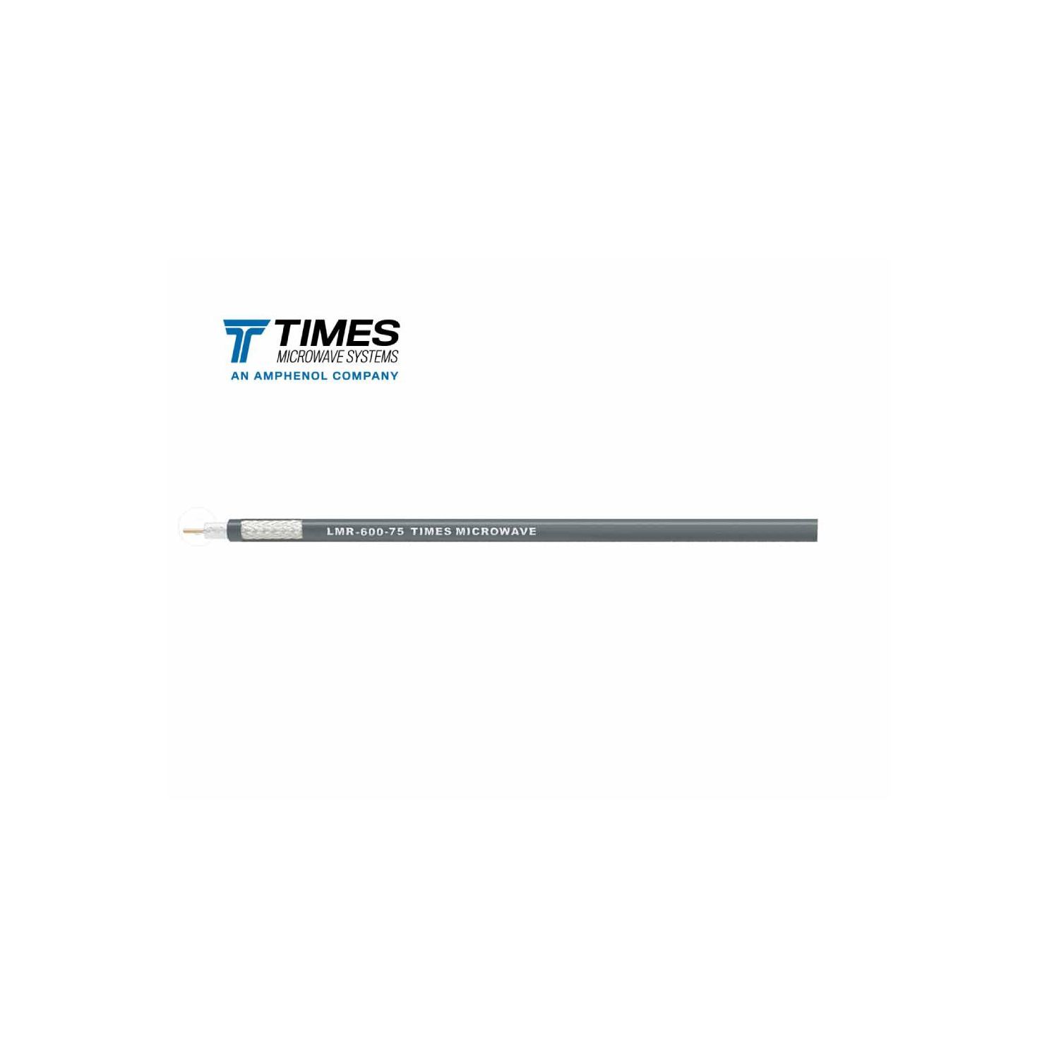 LMR-600-75-FR - LMR-600 w/non-halogen FR jkt, 75 Ohm, listed CMR/MPR (PCC-FT4)