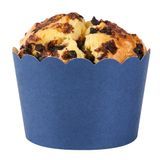 BAKING CUP 10oz 3-1/2"dia SCALLOP PAPER BLUE 200/cs