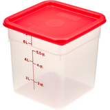 Commercial foodservice essential, 8 qt. translucent square food storage container for organized prep and service, Cambro 8SFSPP190