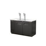 TRUE TDD-2-HC Draft Beer Cooler, (2) keg capacity, stainless steel counter top, black vinyl exterior & (2) full doors with locks, galvanized interior