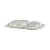 LID DOME MICROWAVE 3-COMPT PP 10x7" RECT CLEAR 252/cs