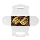 GABLE/ LUNCH BOX GREASEPROOF 9-1/2x5x5" PAPER WHITE 100/cs