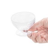 FOOTED BOWL 3oz 3"dia 2-1/4"h MINISERVE PLASTIC CLEAR 100/cs
