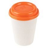 LID F/ COFFEE CUP 8 12 16 & 20oz PLS GLOSSY ORANGE 25/cs