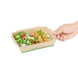 LOCK CONTAINER 34oz 7-1/2"l CMPST BAMBOO/ PLA NAT 50/cs