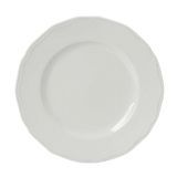 CHARLESTON PLATE 9"dia SCALLOPED PORCELAIN WHT 2dz/cs