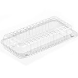 CONTAINER UTILITY SHALLOW PETE HINGED 8x3.5x1.75 CLEAR 500/cs