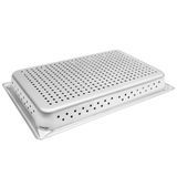 Full-size 2.5" deep super pan v perforated stainless steel steam table pan, Vollrath 30023