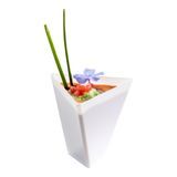 TORCENTE CUP 4oz TRI W/ SPOON POLYSTYRENE WHT/ SILVER 100/cs