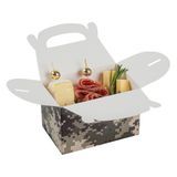 GABLE/ LUNCH BOX COMPOSTABLE 4x2-1/2" PAPER CAMOUFLG 100/cs