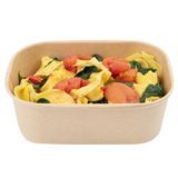 TAKEOUT BOWL 25oz PAPER OVAL 6-3/4x4-1/2" KRAFT 100/cs