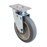 Allpoints 120-1103 Caster, swivel plate without brake, medium duty, 5" dia., gray