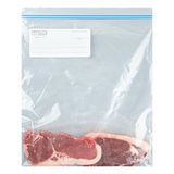 FREEZER BAG 2gal 15x13" WRITE-ON PLASTIC CLEAR 25/cs