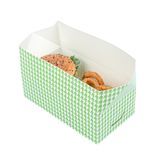 TAKEOUT LUNCH BOX w/ FAST TOP 71oz PAPER GRN HOUNDSTH 100/cs