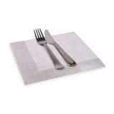 NAPKIN 15-3/4"sq PAPER WHITE/ GRAY THREAD 25/cs