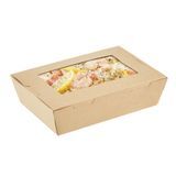 TAKEOUT 42oz 8x5-1/2" HINGE MED PAPER KRAFT 200/cs