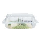 CLAMSHELL 30oz 7-1/2"sq 2-3/4h 3-COMPT MW PLASTIC CLR 50/cs