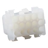 Allpoints 168-1526 Connector, 15-pin, female, plastic, white