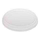 FLAT LID F/ DELI 4-1/2"dia CMPST PLA CLEAR 50/cs