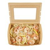 TAKEOUT 42oz 8x5-1/2" HINGE MED PAPER KRAFT 200/cs