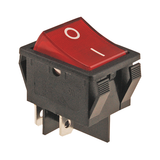 Allpoints 194-1029 Rocker Switch, on/off, DPST, lighted, red, 250v