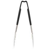 9 -inch stainless steel one-piece scalloped tongs with black Kool-Touch handle, Vollrath 4780920