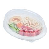 LID DOME RIPPLE 10-1/2x8" F/ OVAL LRG PET CLEAR 100/cs