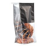 TIN TIE BAG 5-1/4x4-1/4x11-1/4 COTTON PAPER/ PET BLACK 100/cs