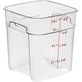 Commercial foodservice essential, camsquare food container 8qt pc freshpro clear/ red 6ea/cs, built for busy kitchens, Cambro 8SFSPROCW135