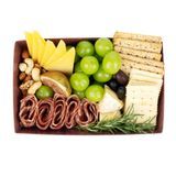 SUSHI TRAY 8x5" RECT MED PAPER WOOD GRAIN BROWN 100/cs