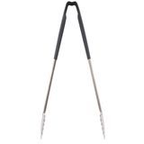 16-inch stainless steel one-piece scalloped tongs with black Kool-Touch handle, Vollrath 4781620