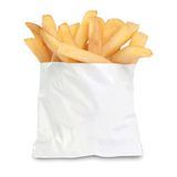 FRY BAG GREASE RESISTANT PAPER 5-1/2x4-1/2" WHITE 2000/cs
