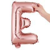 BALLOON LETTER "E" MYLAR 16" SELF-SEALING ROSE GOLD