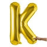 BALLOON LETTER "K" MYLAR 40" SELF-SEALING GOLD