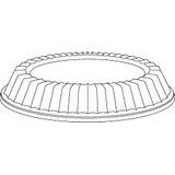 DOME LID F/ 12oz 6"dia PLATE BOWL PLASTIC CLEAR 1000ea/cs