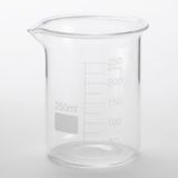 CHEMISTRY BEAKER 8-1/2 OZ PRINTED CAPACITIES GLASS