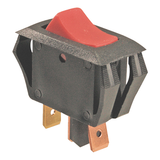 Allpoints 42-1151 Rocker Switch, on/off, with light, SPST, (3) 1/4" tab terminals
