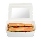 TAKEOUT 71oz 8-3/4x6-1/2" LRG HINGE PAPER WHITE 50/cs