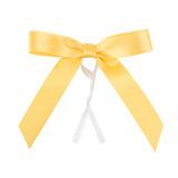 TWIST TIE BOW 3x2-1/2 PRE-TIED POLYESTER SATIN GOLD 4000/cs