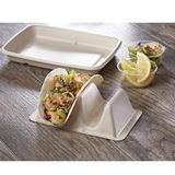 TACO TRAY DIVIDED INSERT PULP 7x4.25x2" NO PFAS CMPST 300/cs